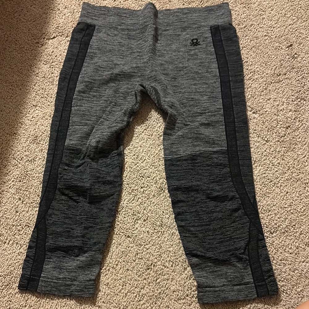 Gray and Black Kids Leggings